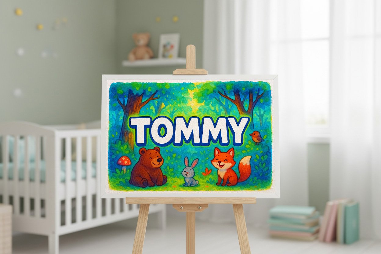 Personalized name art for Tommy
