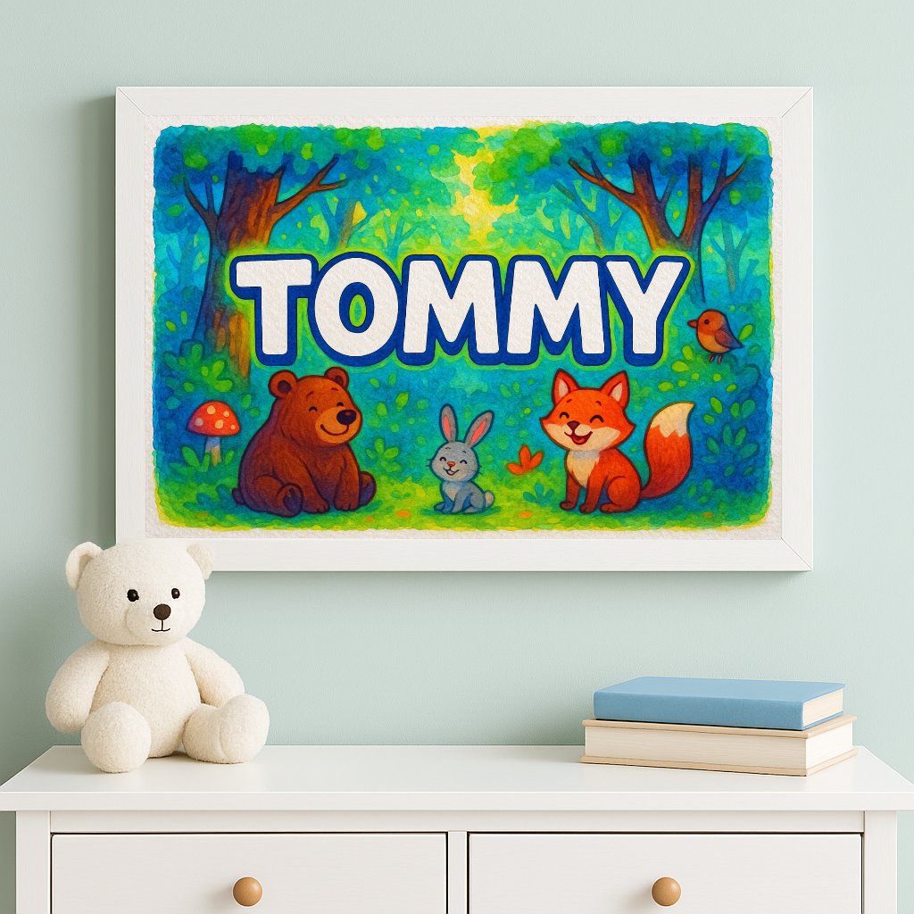 Personalized name art for Tommy