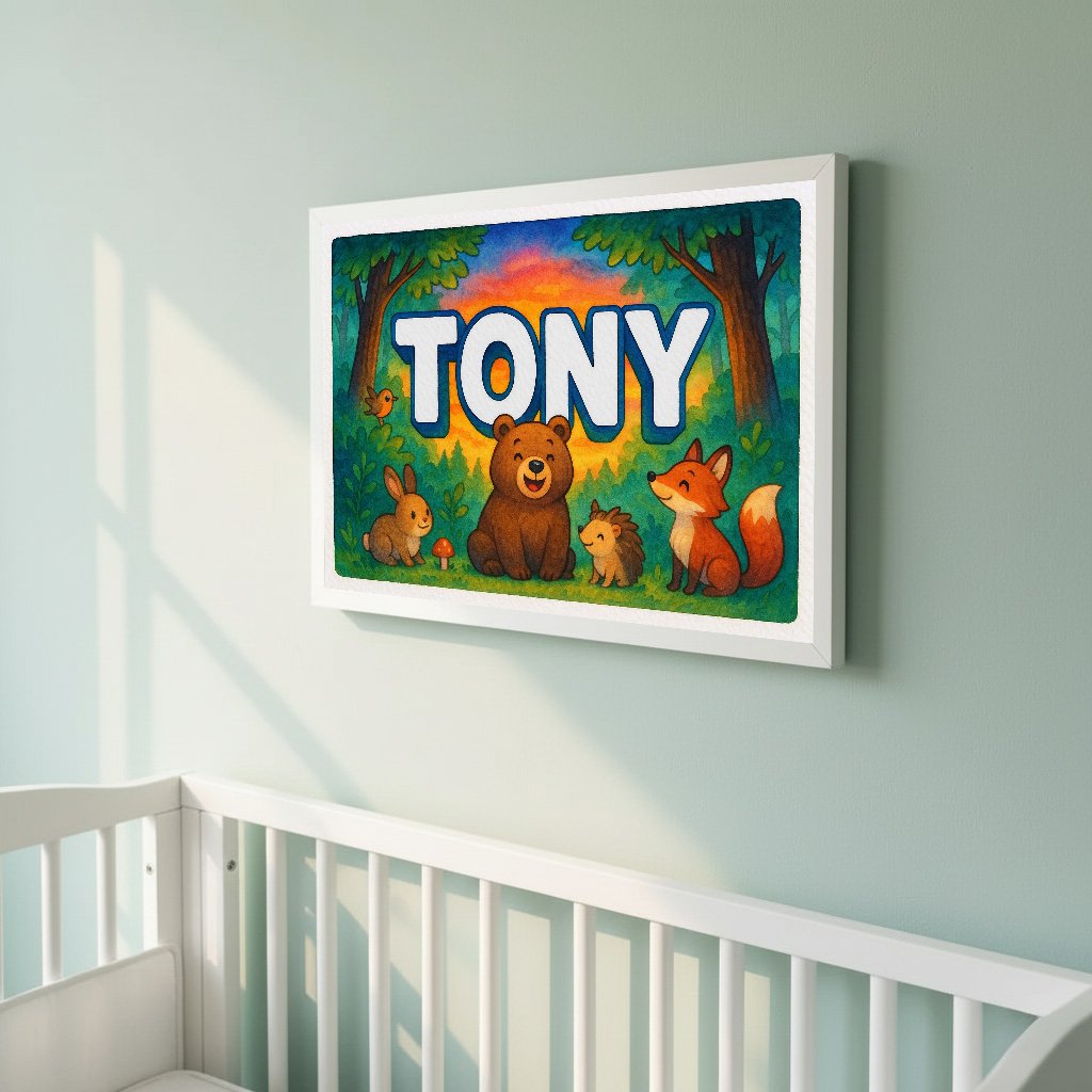 Personalized name art for Tony