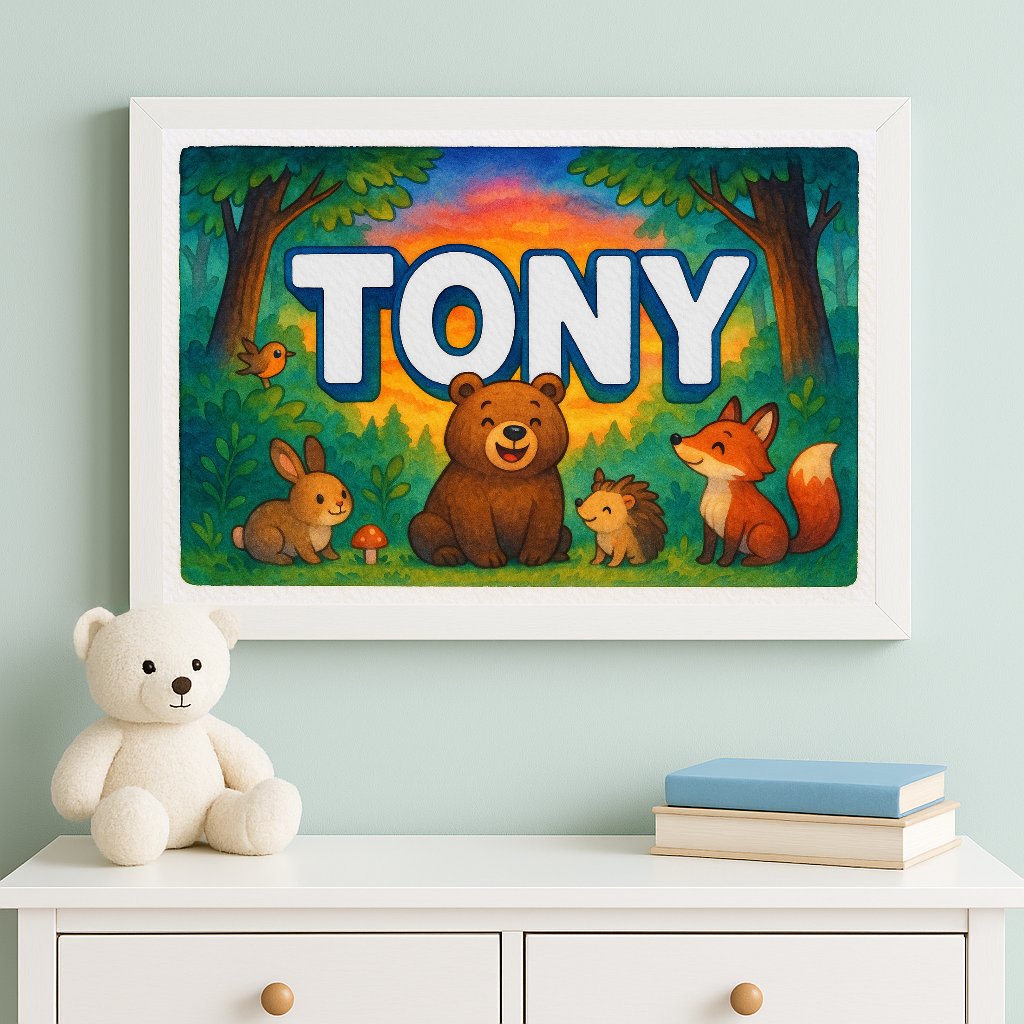 Personalized name art for Tony