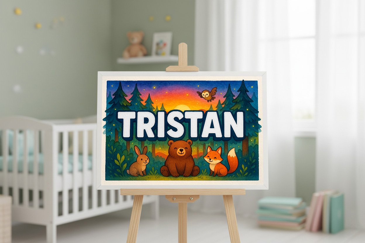 Personalized name art for Tristan