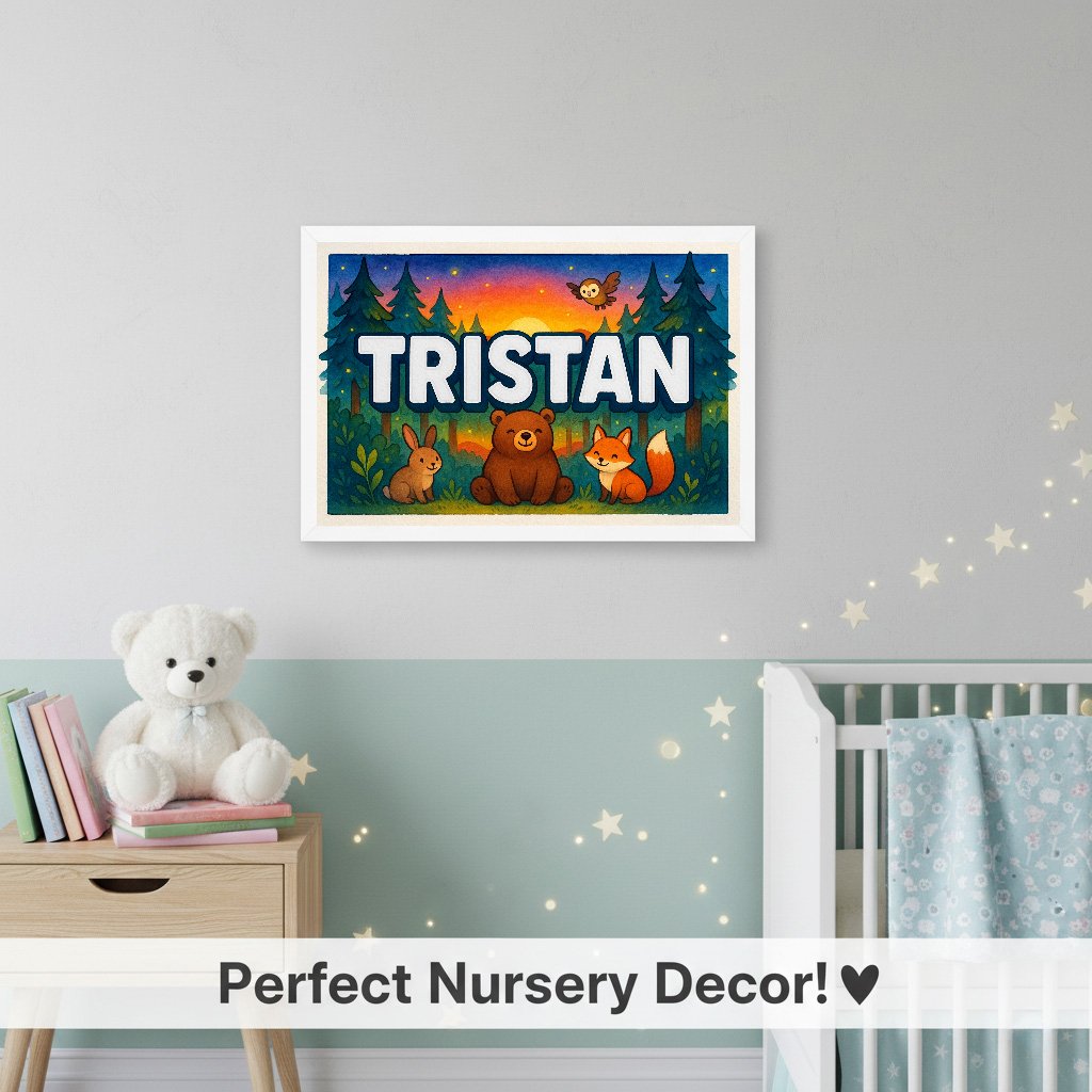 Personalized name art for Tristan
