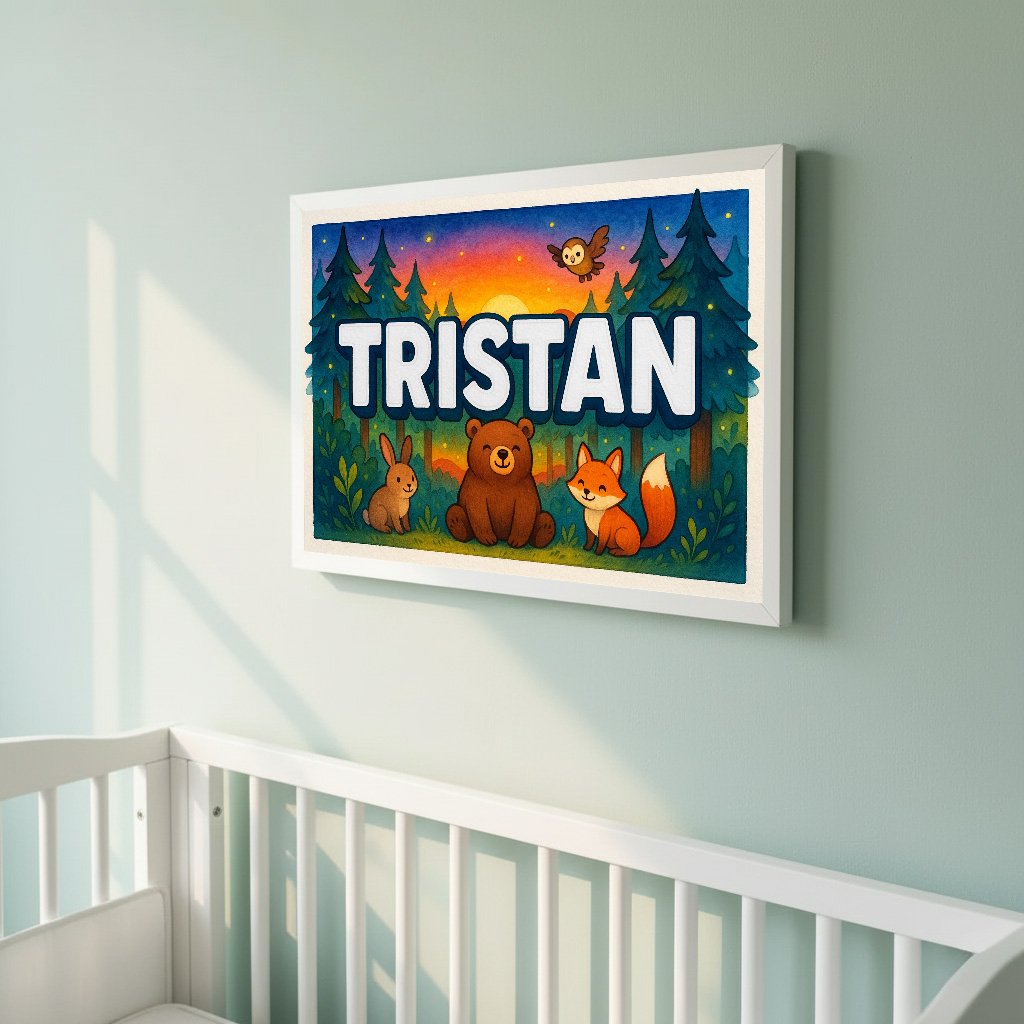 Personalized name art for Tristan