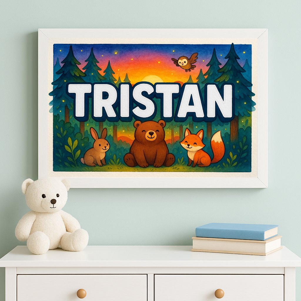 Personalized name art for Tristan