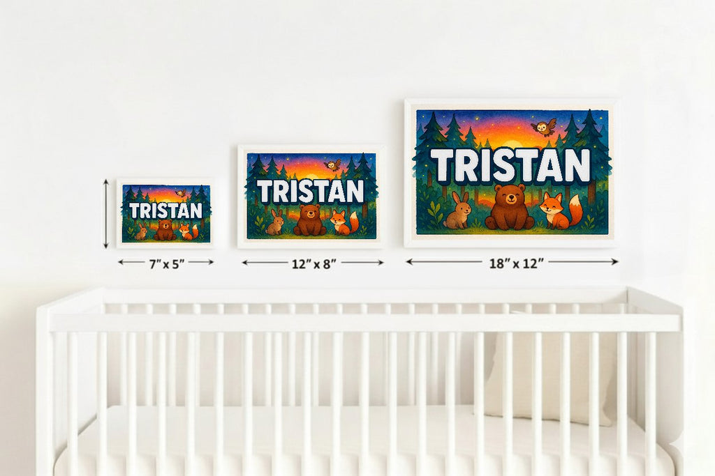 Personalized name art for Tristan