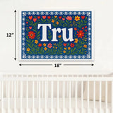 Tru Name Art - Floral Farmhouse personalized wall print for kids