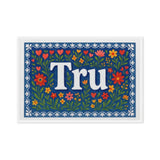 Tru Name Art - Floral Farmhouse personalized wall print for kids