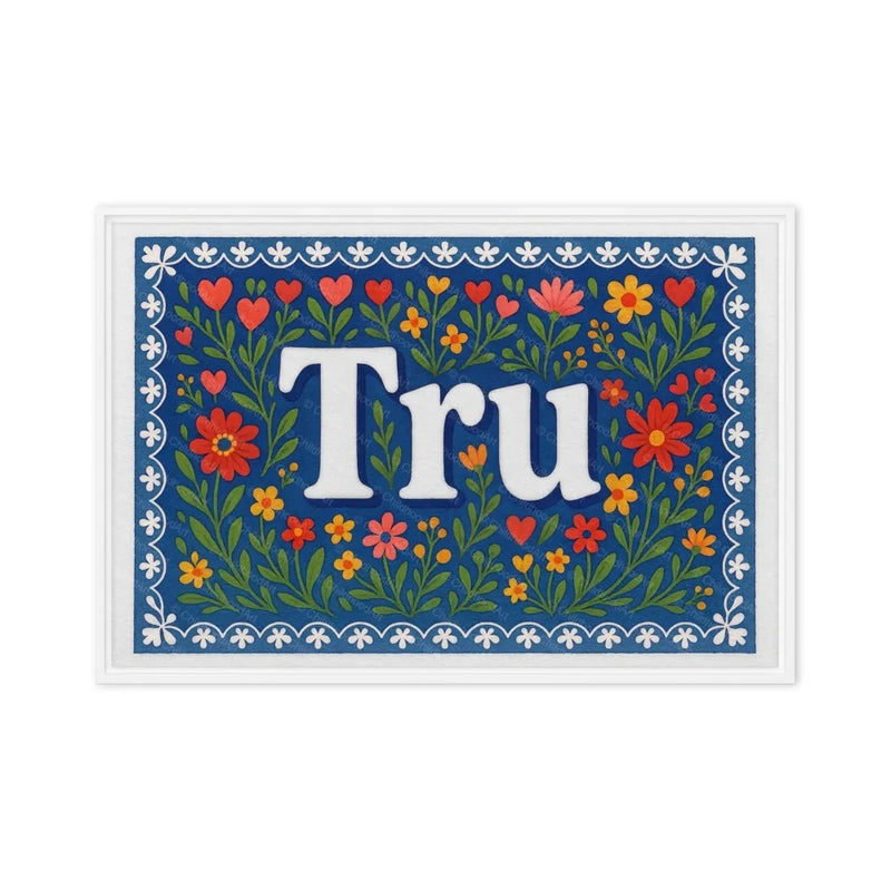 Tru Name Art - Floral Farmhouse personalized wall print for kids