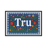 Tru Name Art - Floral Farmhouse personalized wall print for kids