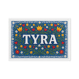 Tyra Name Art - Floral Farmhouse personalized wall print for kids