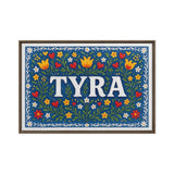 Tyra Name Art - Floral Farmhouse personalized wall print for kids