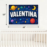 Adventurous personalized space name art for Valentina