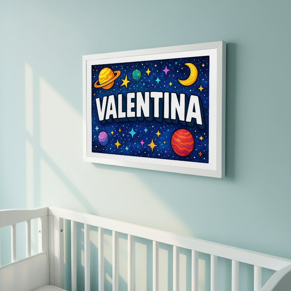 Personalized name art for Valentina