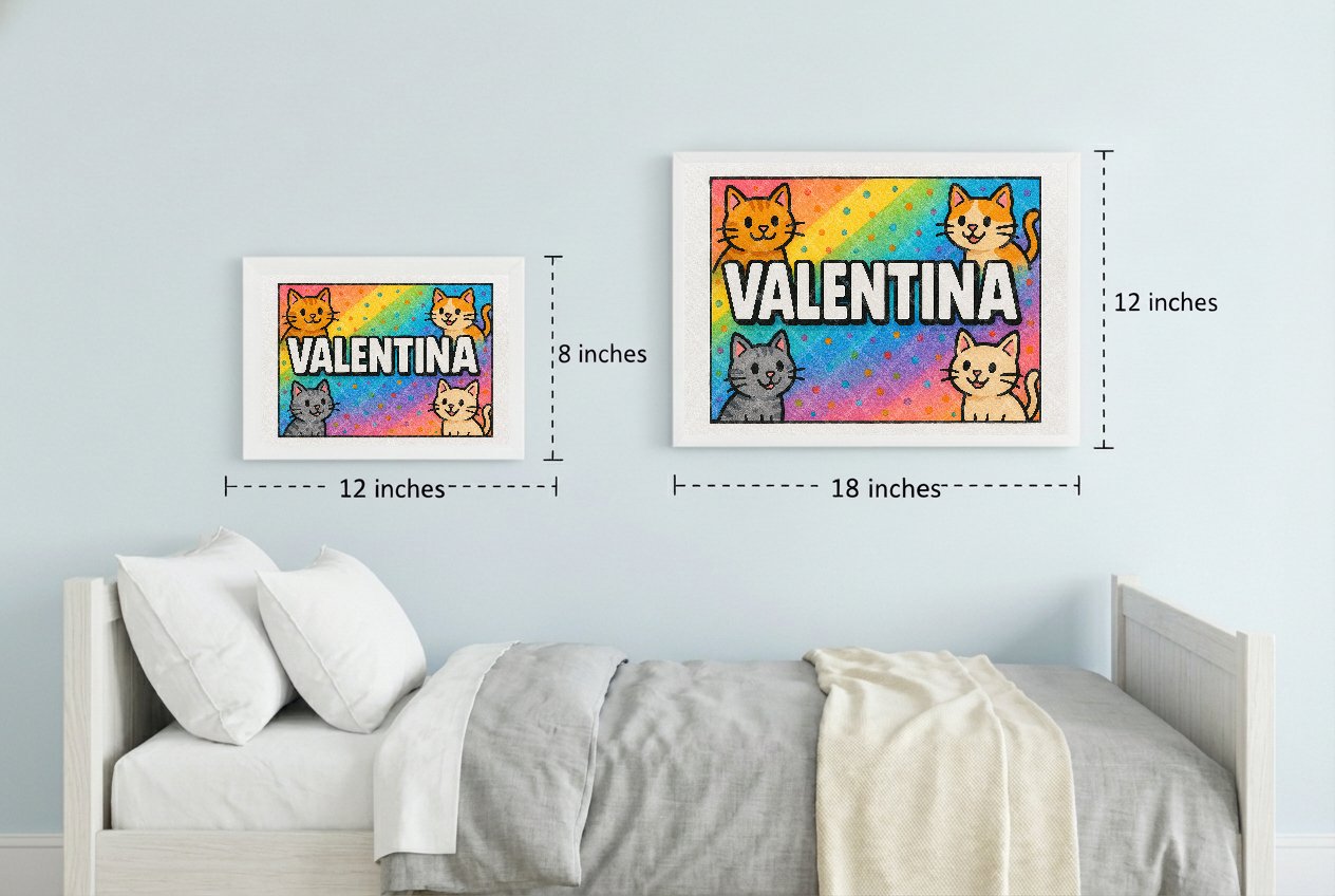 Personalized name art for Valentina
