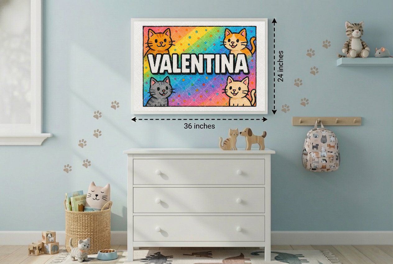Personalized name art for Valentina