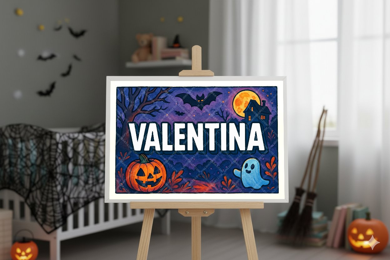 Personalized name art for Valentina