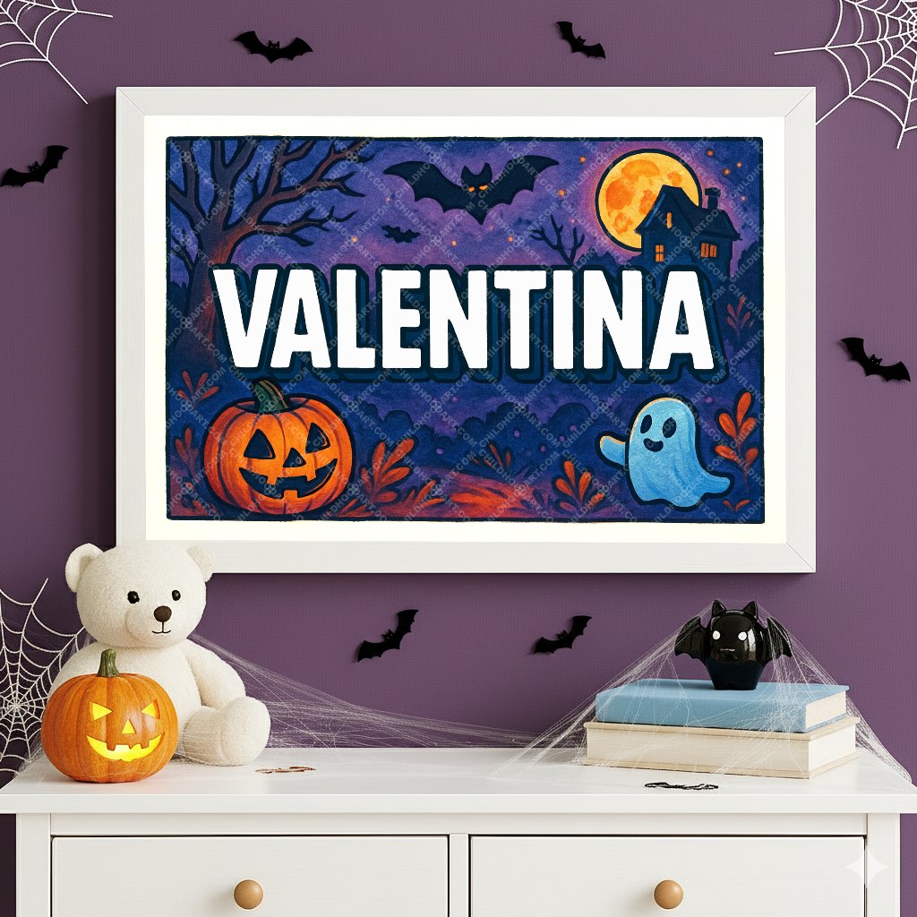 Personalized name art for Valentina