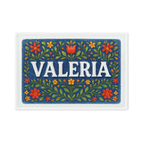 Valeria Name Art - Floral Farmhouse personalized wall print for kids
