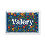 Valery Name Art - Floral Farmhouse personalized wall print for kids