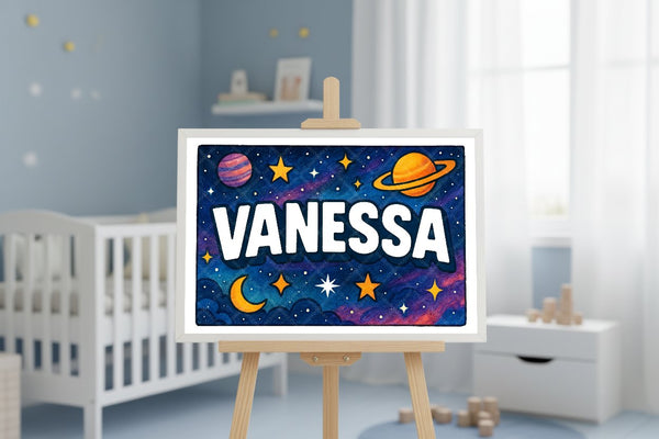 "Vanessa" Amongst the Stars Personalized Space Artwork