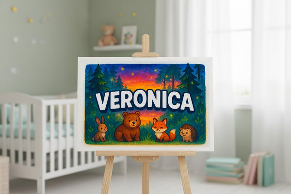 Veronica’s Personalized Forest Friends Art