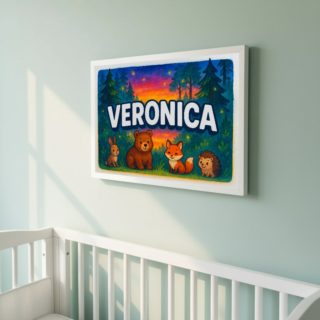 Personalized name art for Veronica