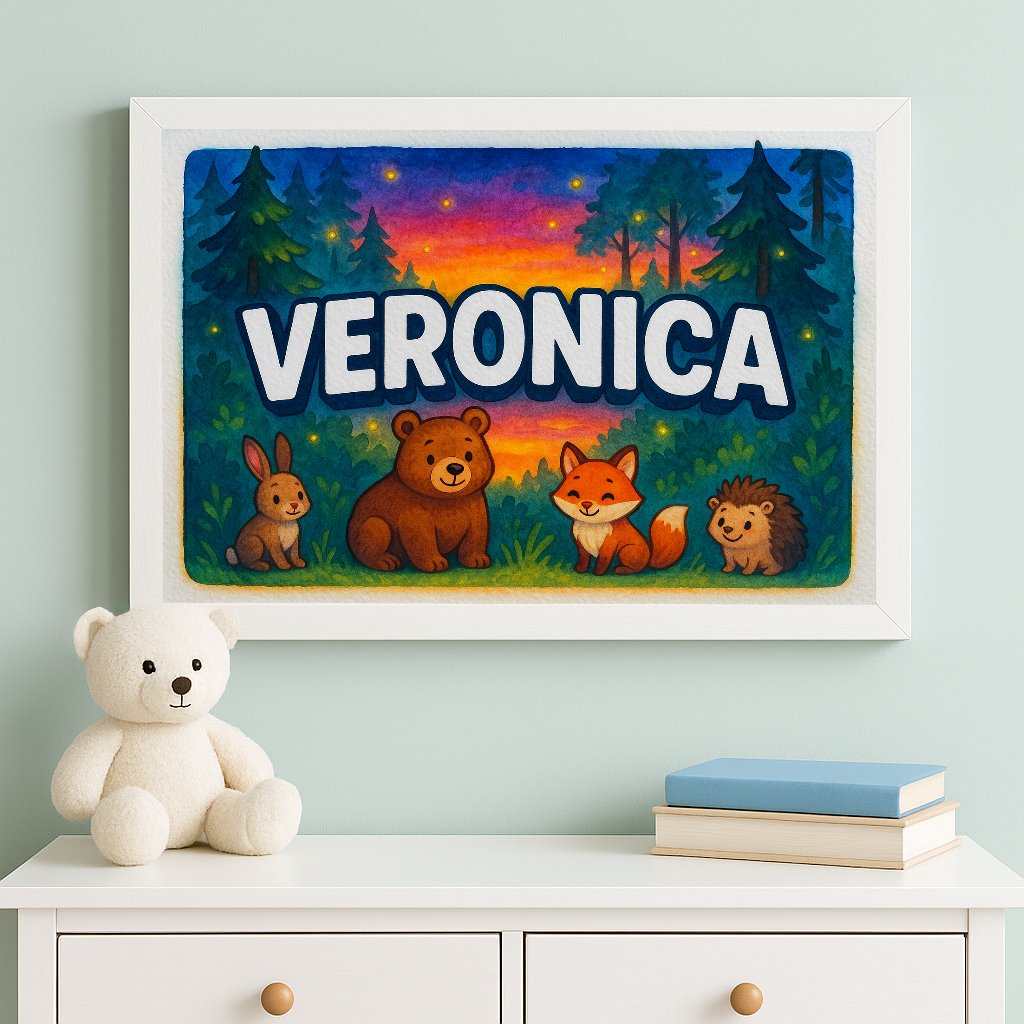 Personalized name art for Veronica