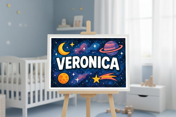 "Veronica" Amongst the Stars Personalized Space Artwork
