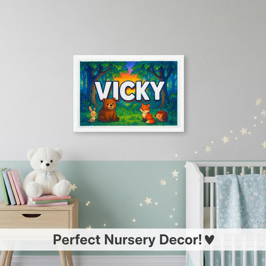 Personalized name art for Vicky