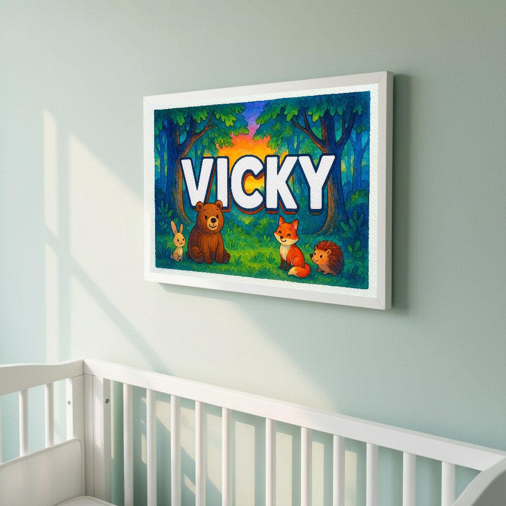 Personalized name art for Vicky