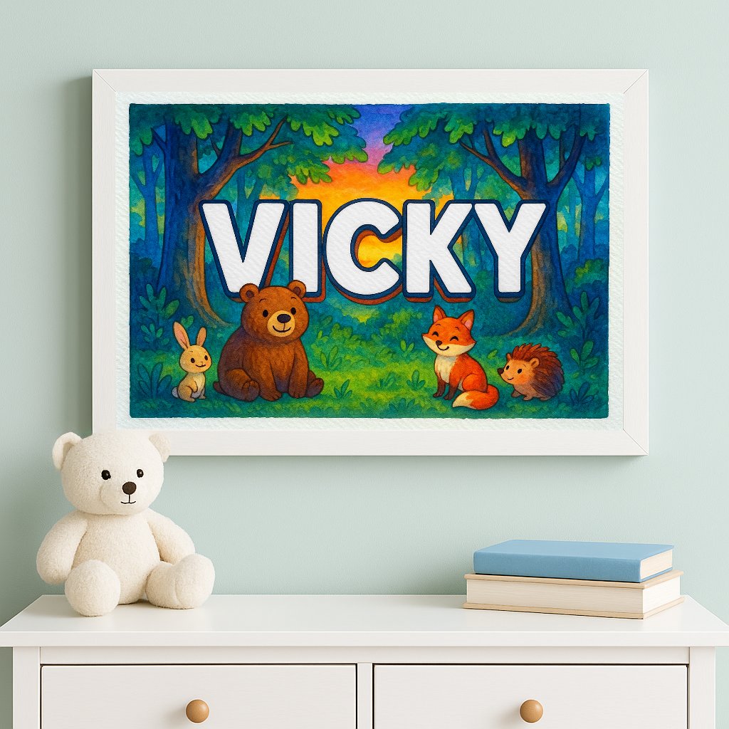 Personalized name art for Vicky