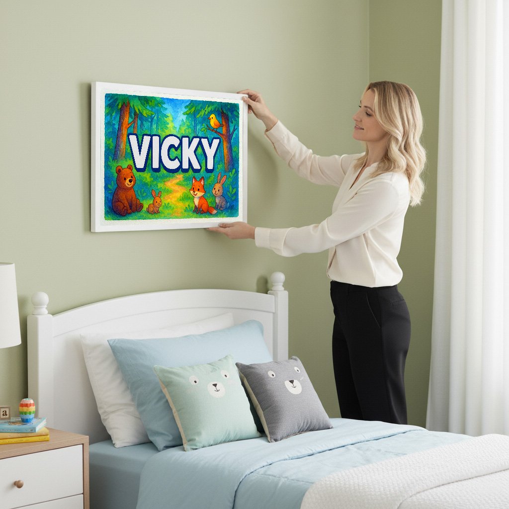 Personalized name art for Vicky