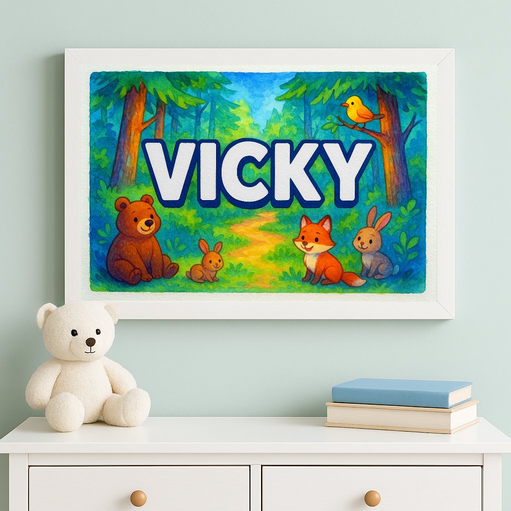 Personalized name art for Vicky
