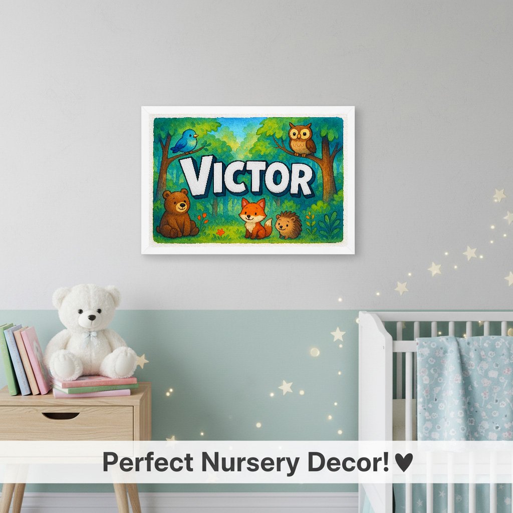 Personalized name art for Victor