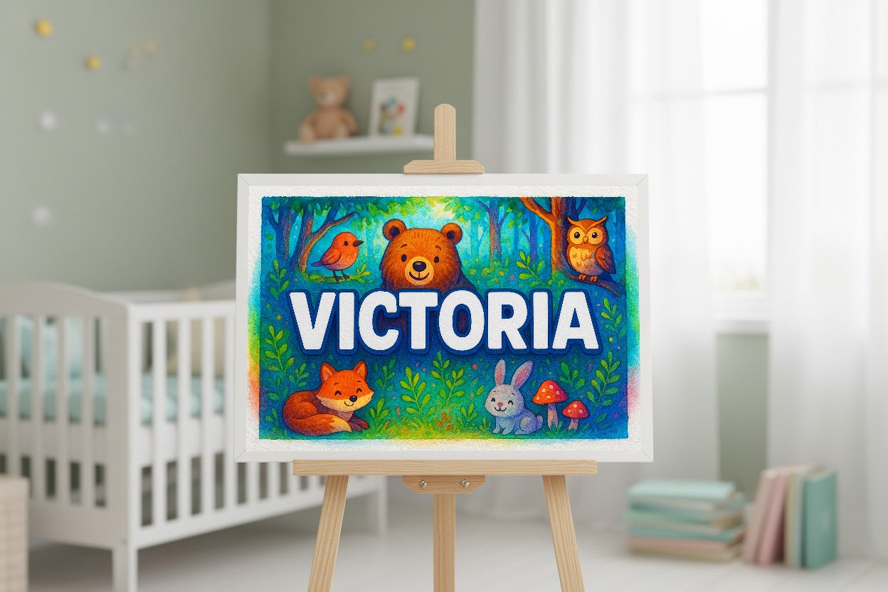 Personalized name art for Victoria