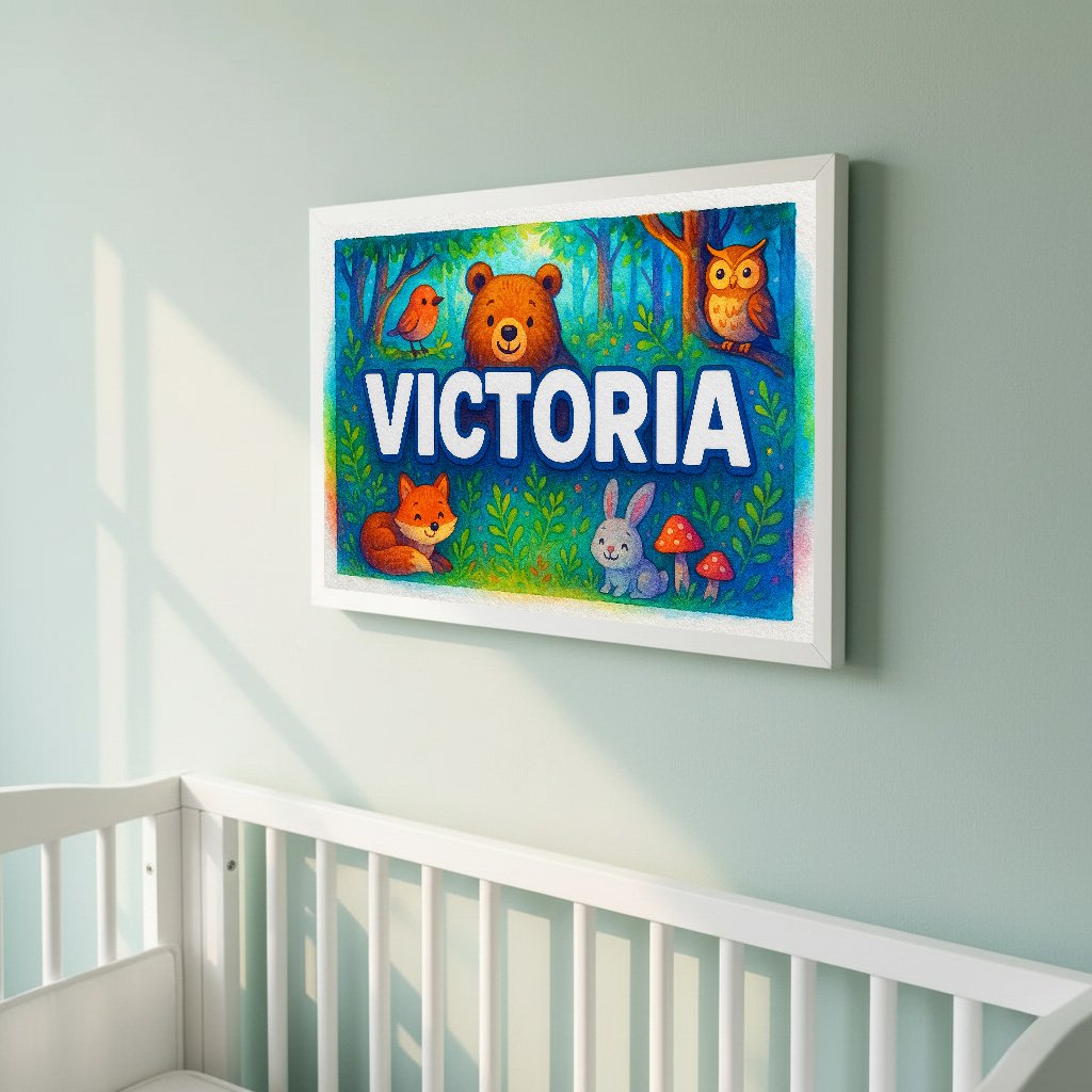Personalized name art for Victoria