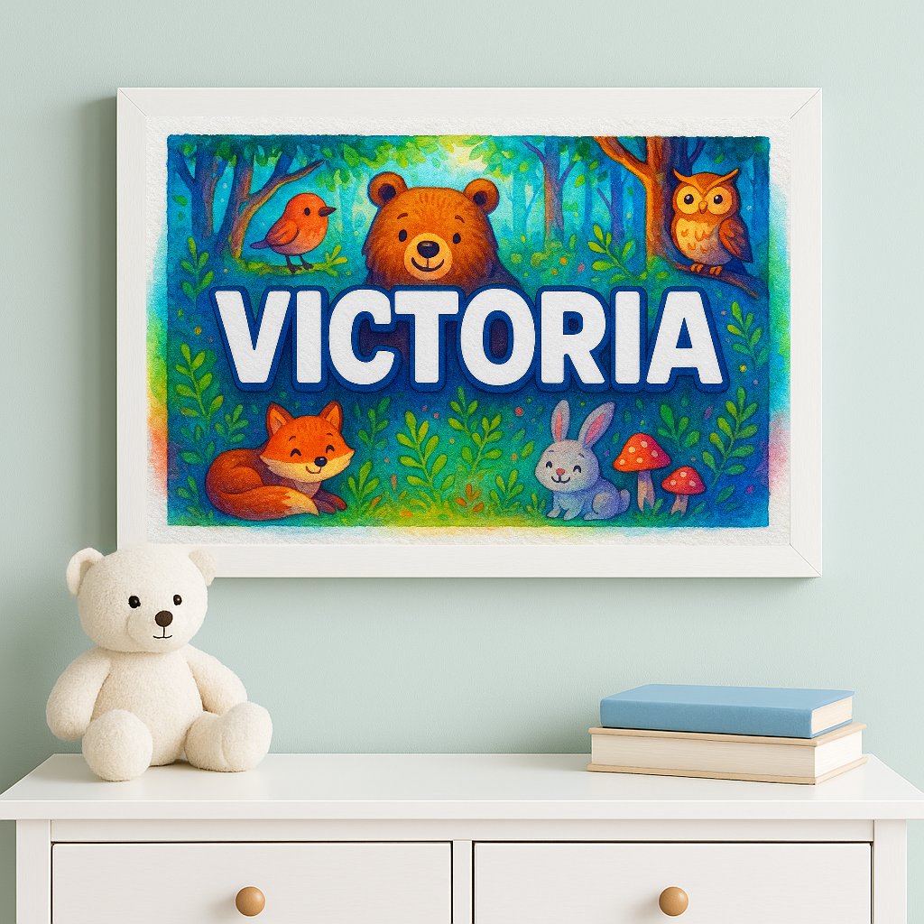 Personalized name art for Victoria