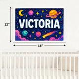Adventurous personalized space name art for Victoria