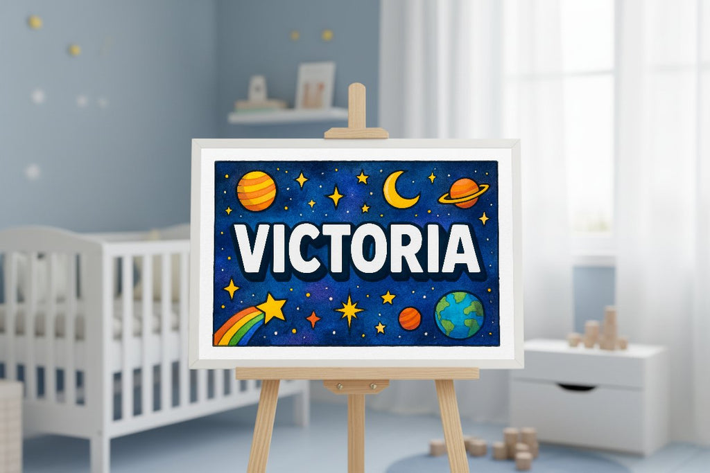 Personalized name art for Victoria