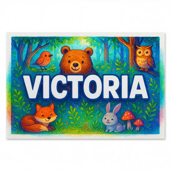 Victoria Personalized Forest Friends Art