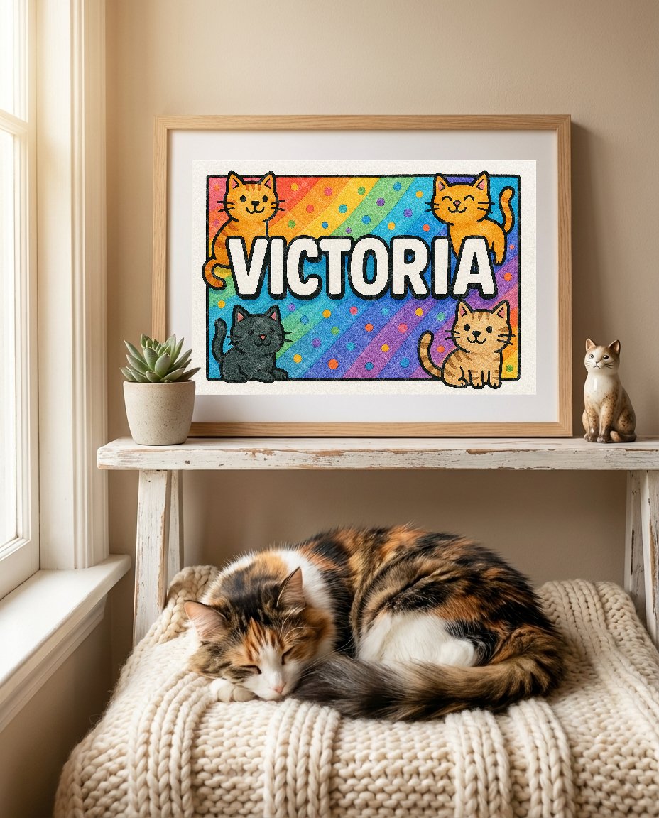 Personalized name art for Victoria