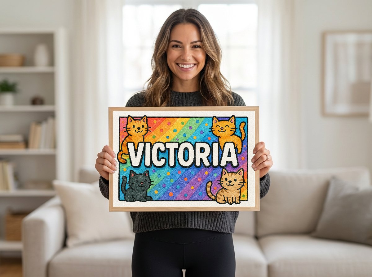 Personalized name art for Victoria