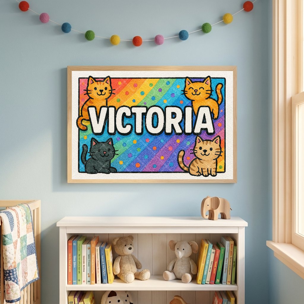 Personalized name art for Victoria