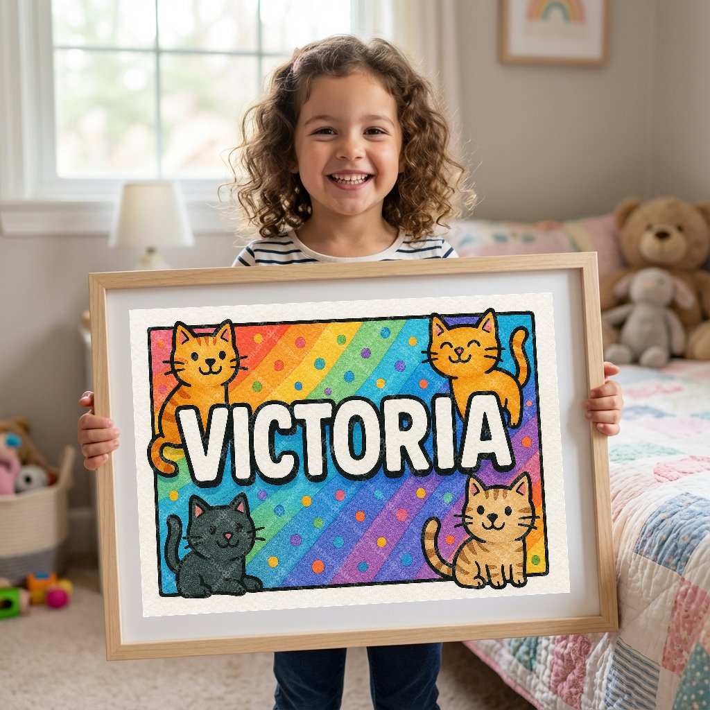 Personalized name art for Victoria