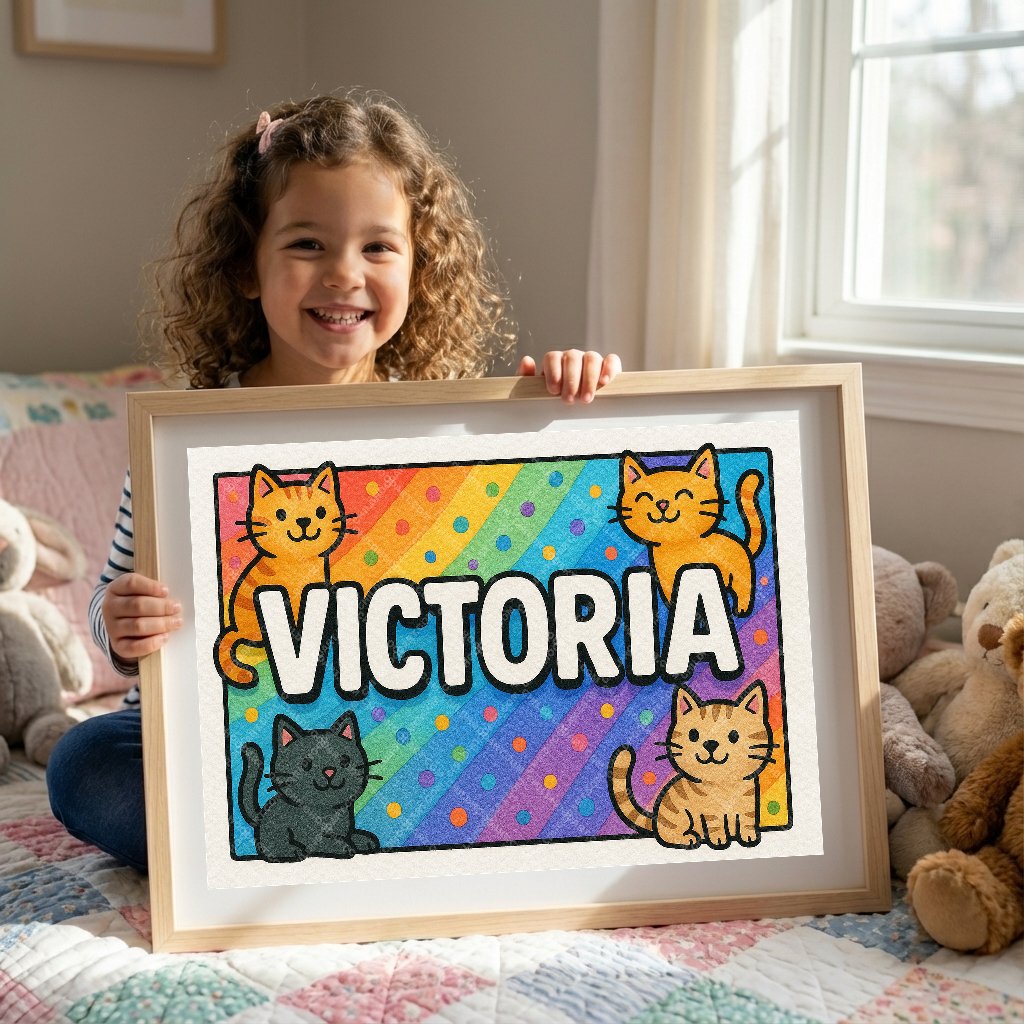 Personalized name art for Victoria