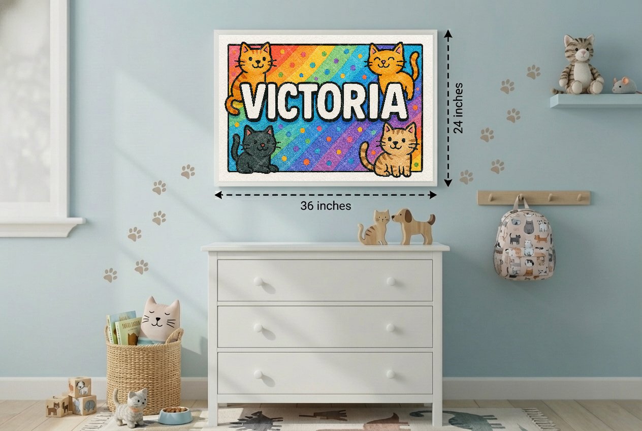 Personalized name art for Victoria