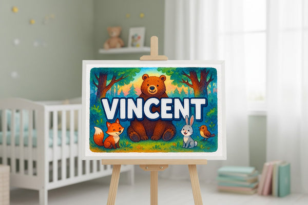 Vincent’s Personalized Forest Friends Art