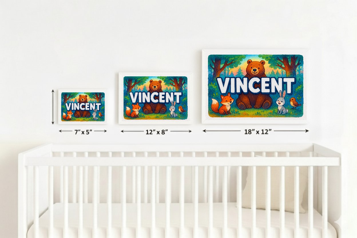 Personalized name art for Vincent