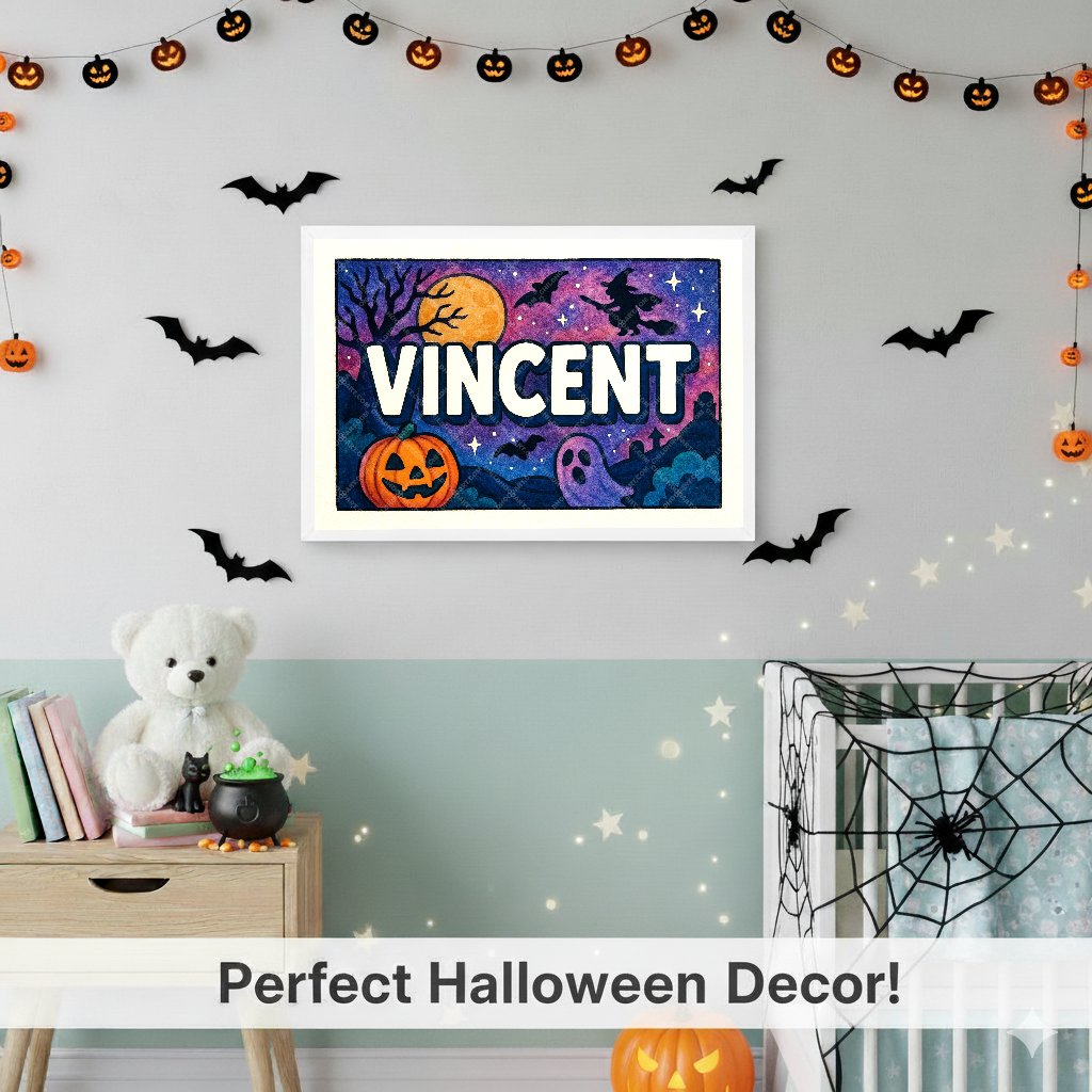 Personalized name art for Vincent