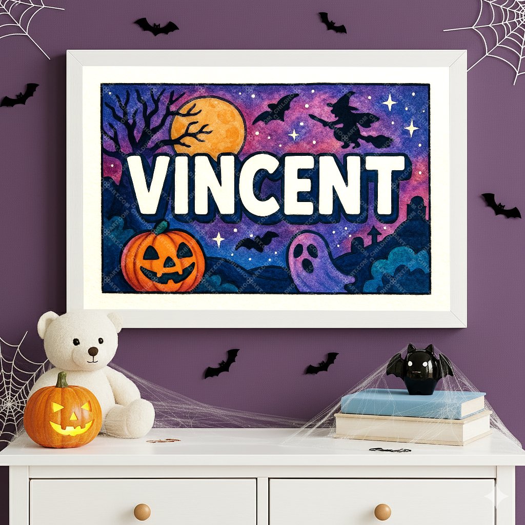 Personalized name art for Vincent
